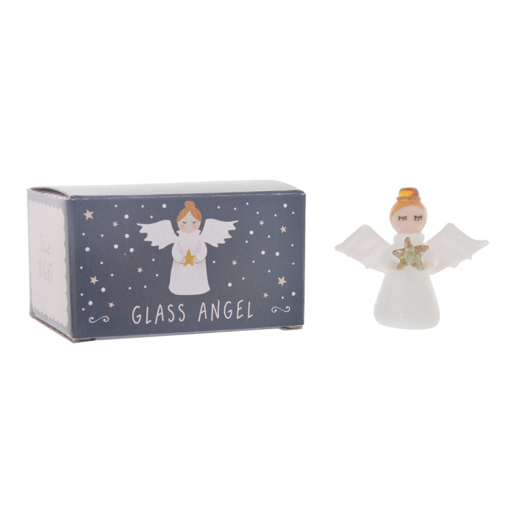 2PK Gibson Gifts Artisan Glass Angel Christmas Decoration Ornament 20x46x42mm