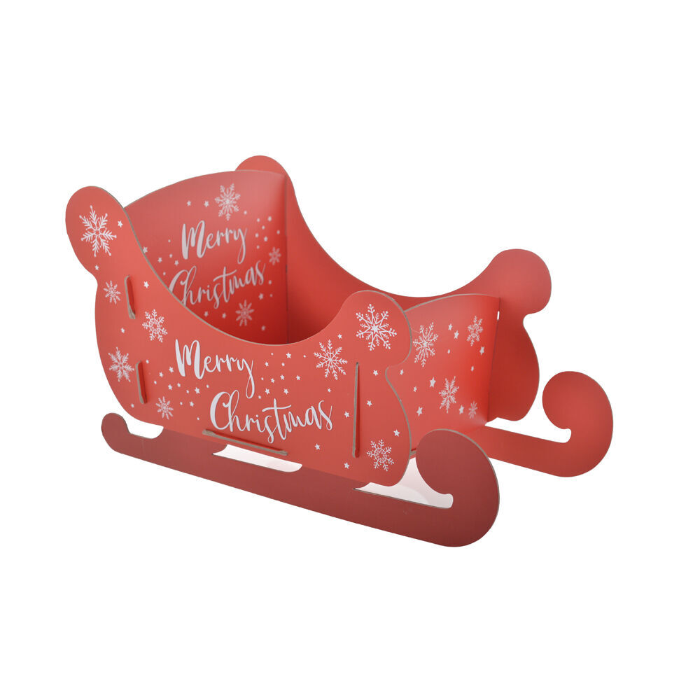 2PK Gibson Gifts Merry Christmas Themed Sleigh Gift Box Large 280x550x320mm