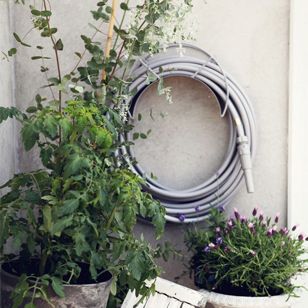 Garden Glory Classic Wall Mount Hose Holder - Graceful Rock Grey
