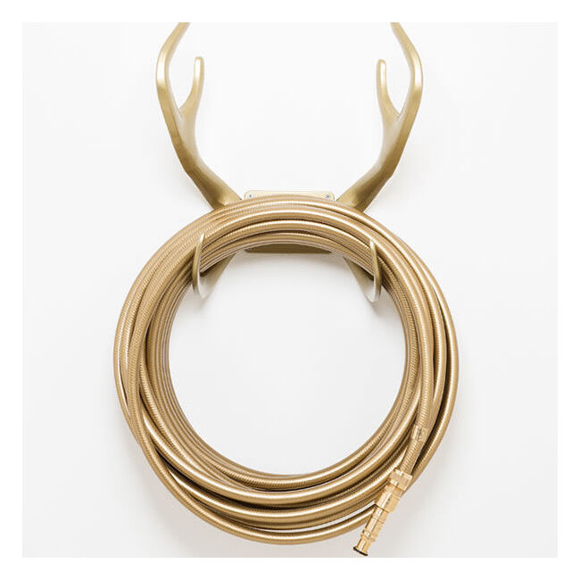 Garden Glory Reindeer Wall Mounted Hose Holder - Gold
