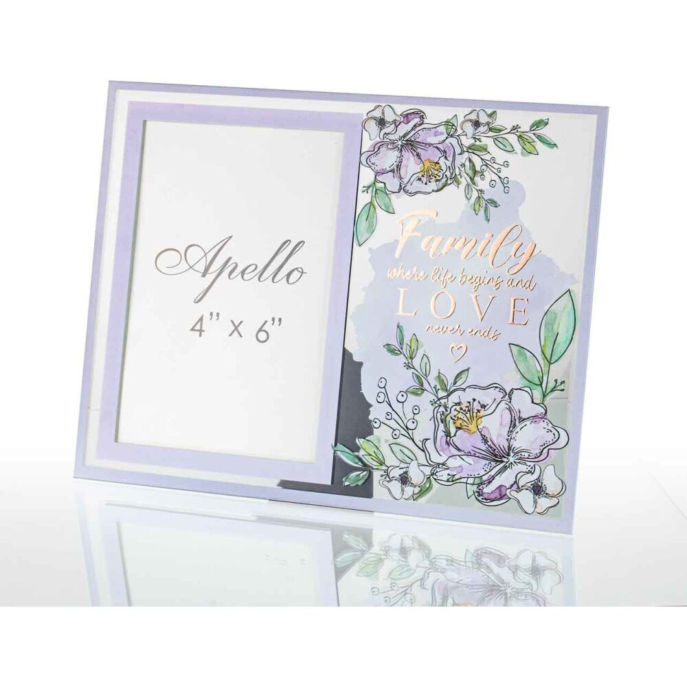 2PK LMD Glass Family Wellness Photo Frame Decor 29x15cm
