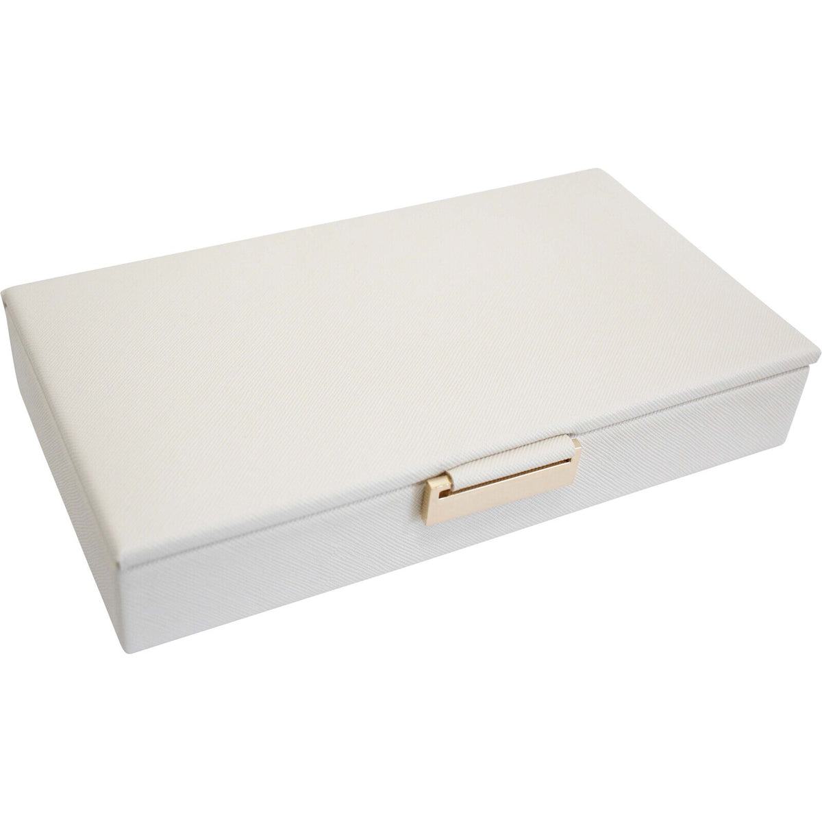 LVD MDF Glass 21x12.5cm Jewellery Box Storage Rectangle - Ivory
