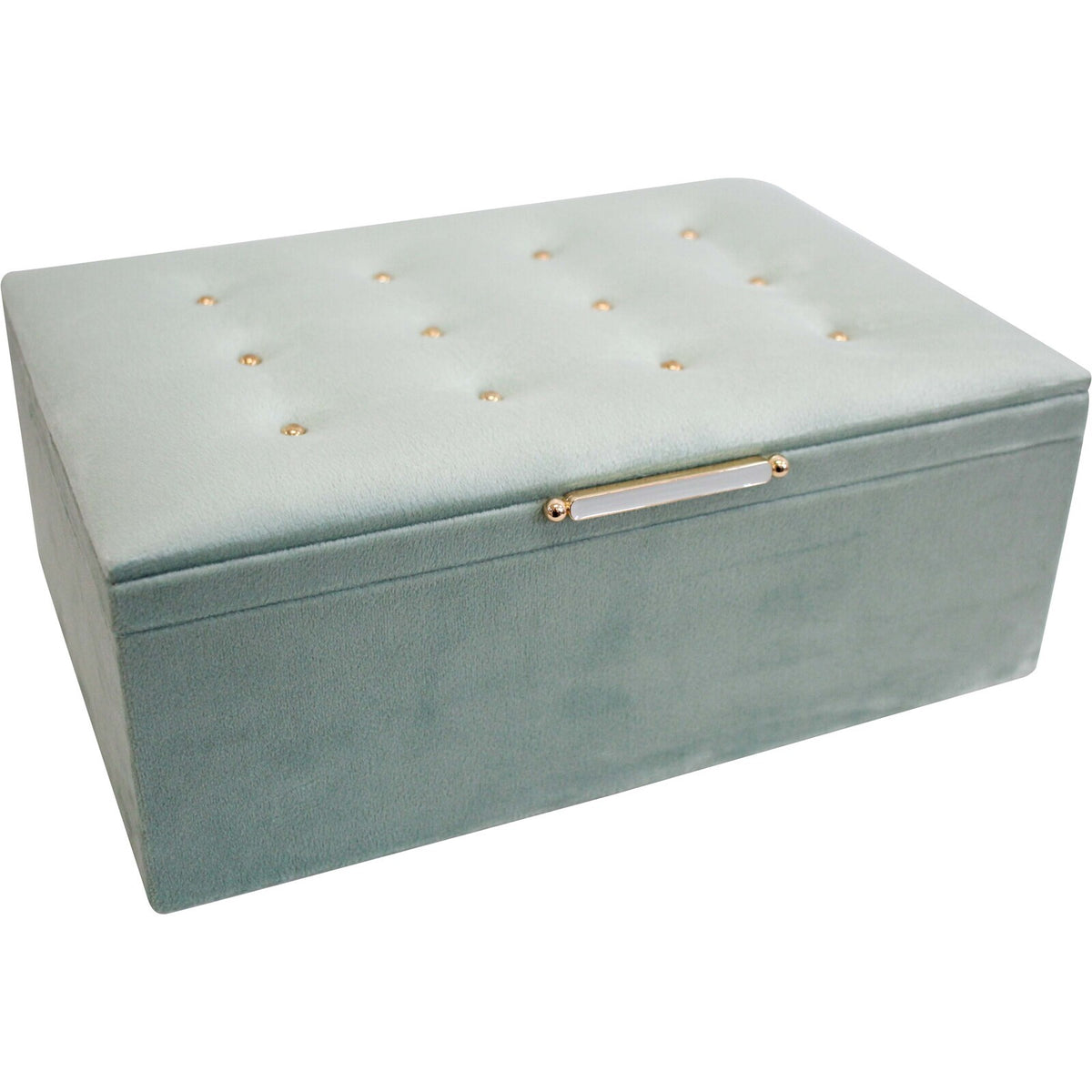 LVD MDF Glass 25x17cm Velvet Jewellery Box Rectangle Large - Dew