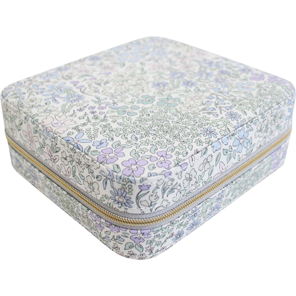 LVD MDF Linen 13x14cm Jewellery Cube Storage Rectangle - Floral