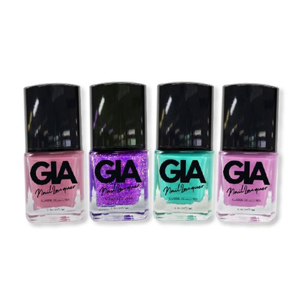 3PK 4x 15ml GIA Quick Dry Nail Polish Lacquer Classic Collection Mix1