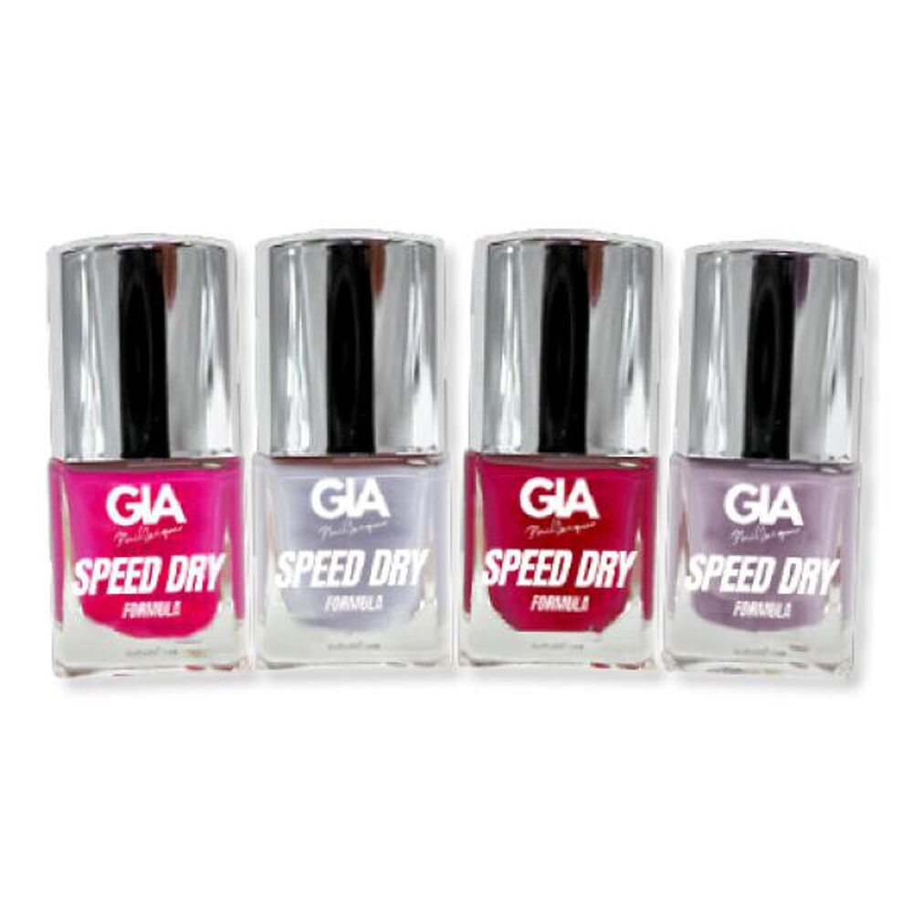3PK 4x 15ml GIA Quick Dry Nail Polish Lacquer Classic Collection Silver1