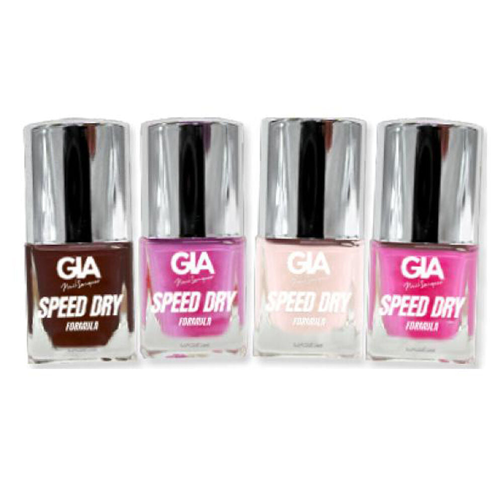 3PK 4x 15ml GIA Quick Dry Nail Polish Lacquer Classic Collection Silver2