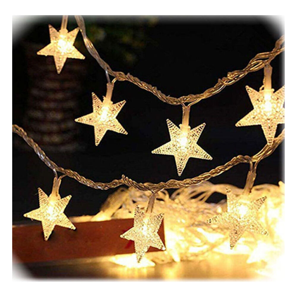 Sansai 50 LED Star String Lights - Warm White