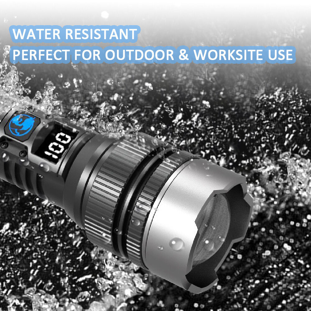 Sansai Tactical Grade Rechargeable 10W LED Torch Up to 300 meters 40x40x168mm