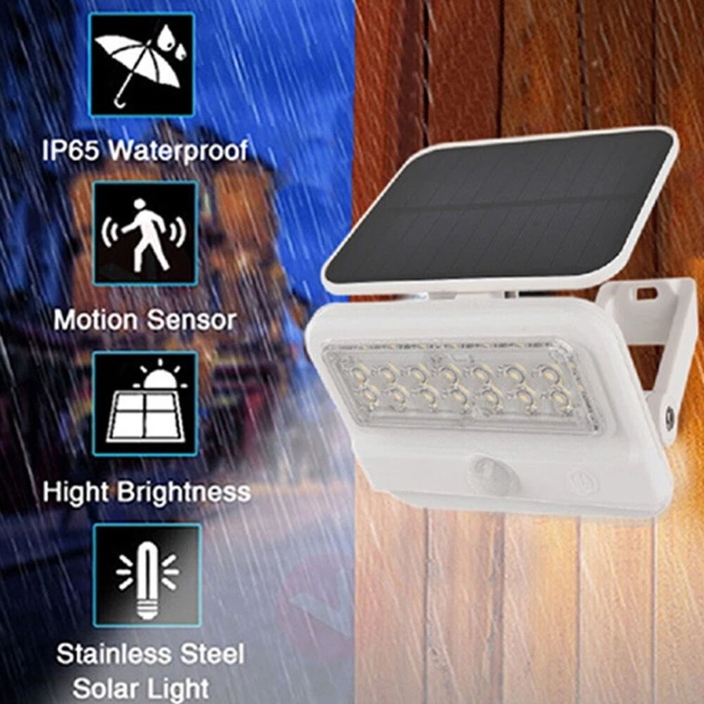 Sansai Motion Activated Solar Powered LED Wall Light