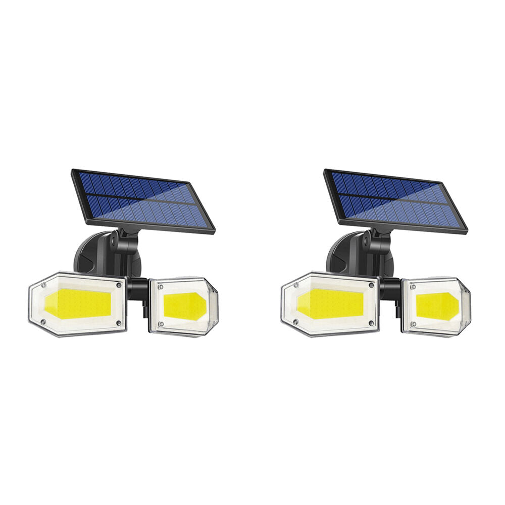 2PK Sansai Outdoor Motion Activated Adjustable Solar Power 2.5W LED Sensor Light
