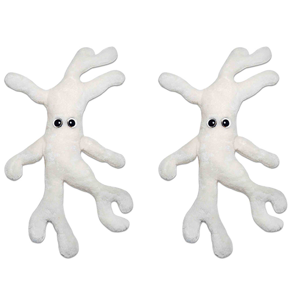 2PK Giant Microbes Bone Cell Soft Stuffed Plush Toy White