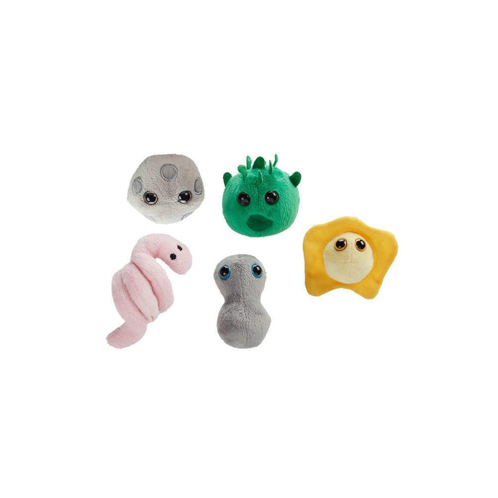 5pc Giant Microbes Tainted Love Soft Stuffed Plush Toy Set