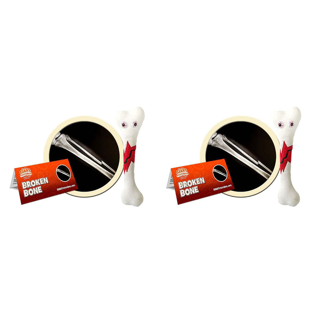 2PK Giant Microbes Broken Bone Soft Stuffed Plush Toy