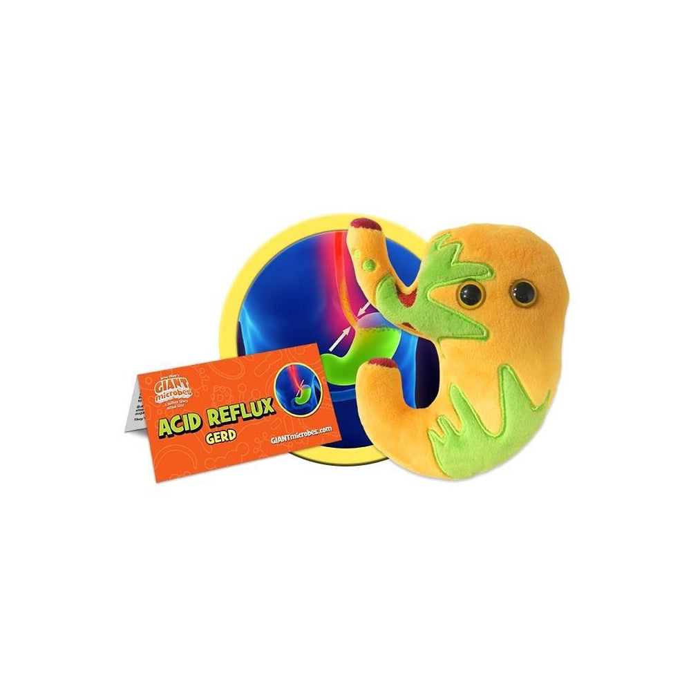 2PK Giant Microbe Acid Reflux Soft Stuffed Plush Play Toy
