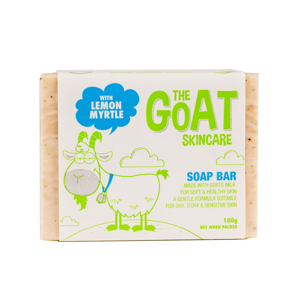 12PK The Goat Skincare Body Soap Bar w/ Lemon Myrtle 100g For Sensitive Skin