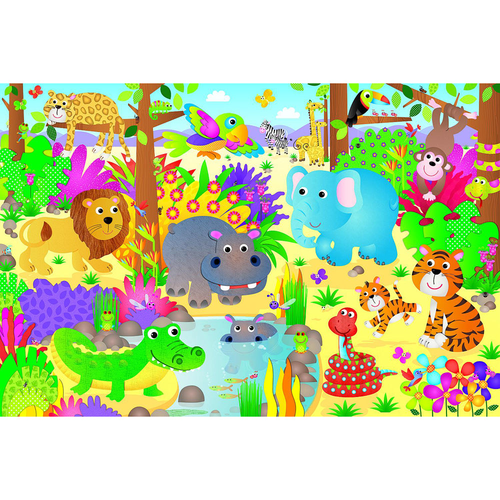 30pc Galt Jungle Kids/Childrens Giant Floor Puzzle 3y+