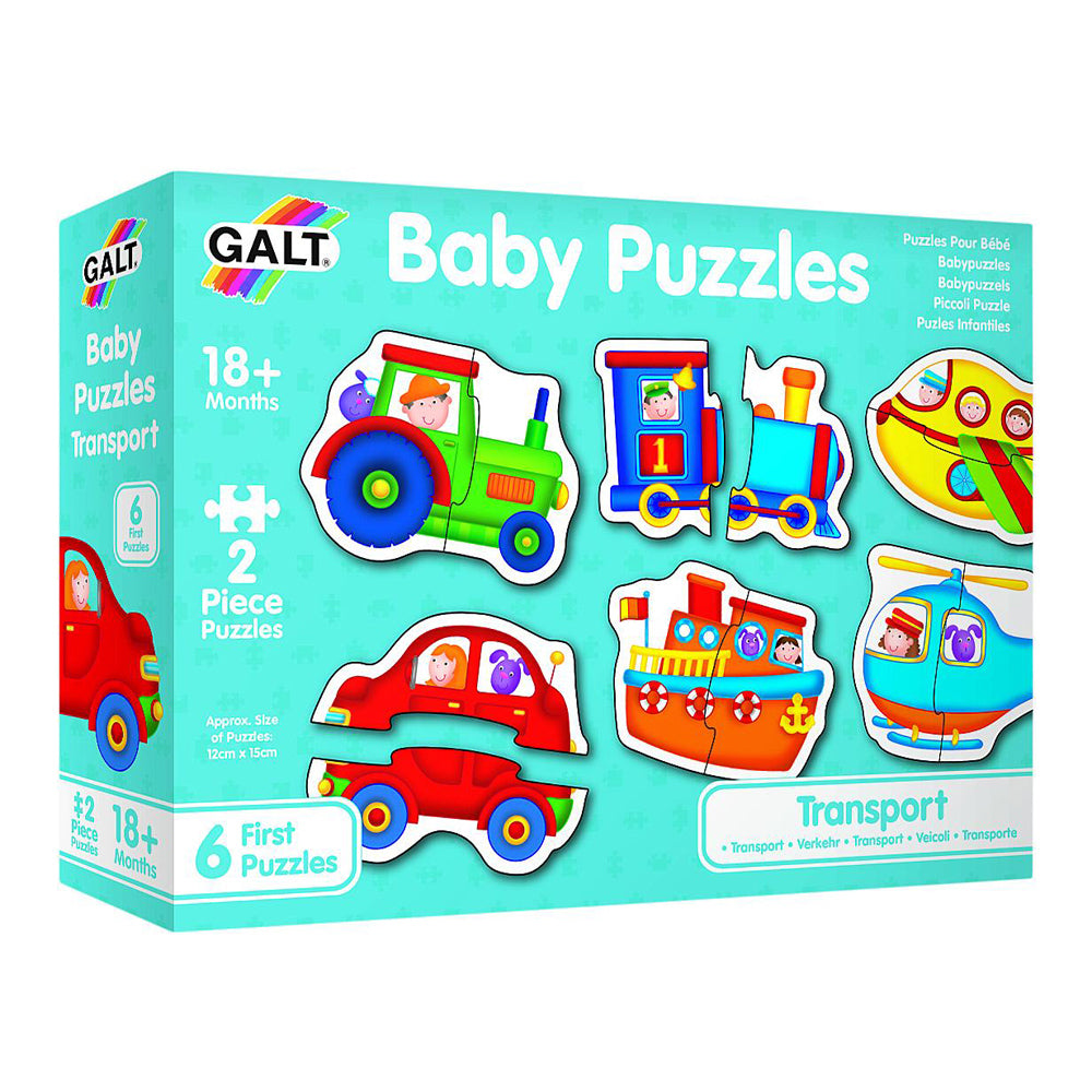4pc Galt Baby Puzzles Dinosaurs/Transport Learning Game Toy 18m+