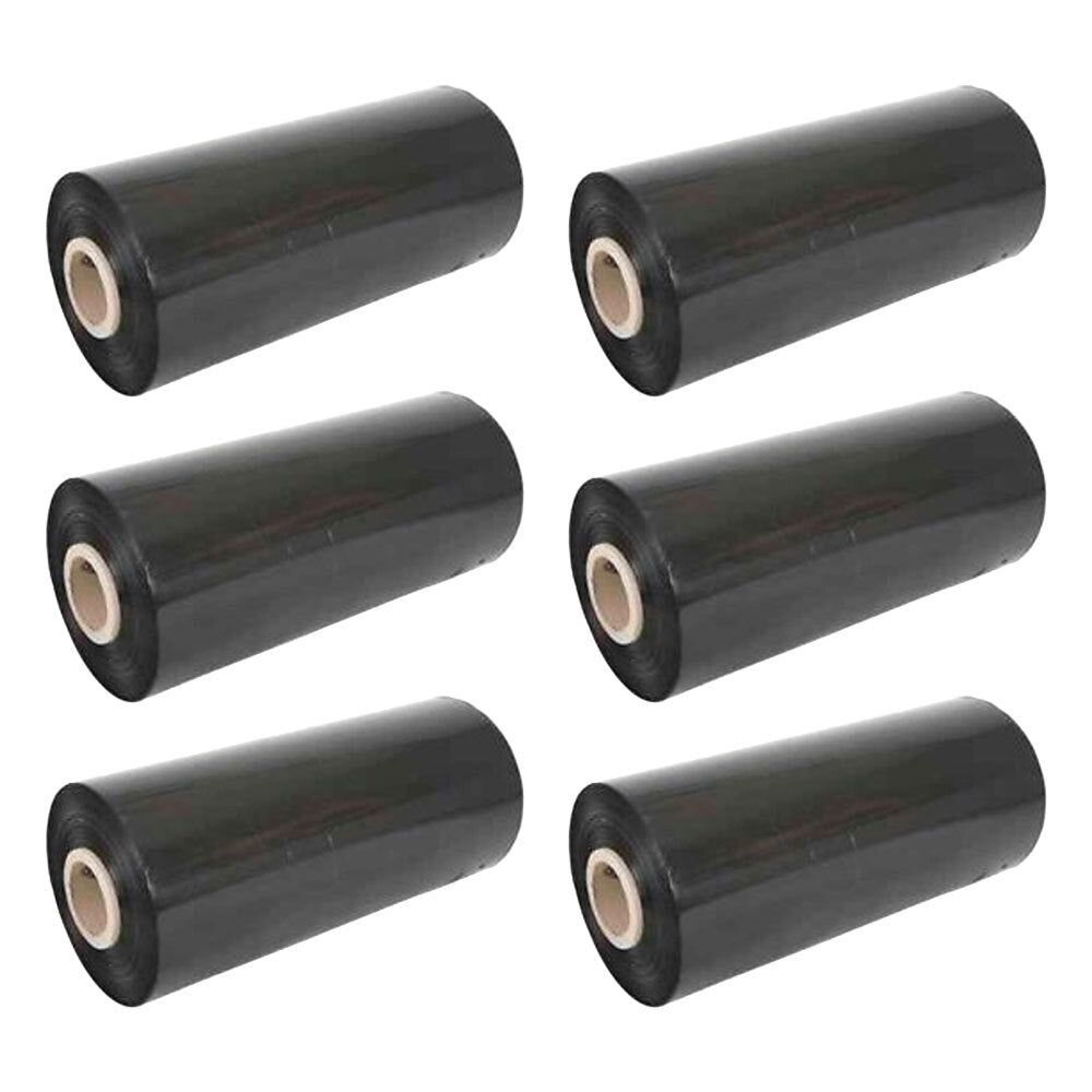 6pc Gusspak Premium Stretch Wrap Black 500mm x 226m x 20um