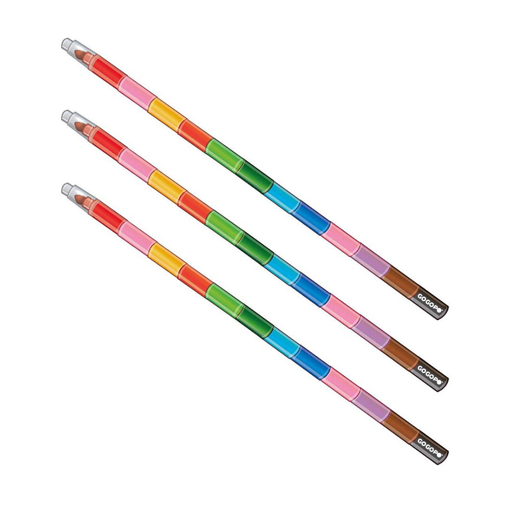 3PK GoGoPo Pop A Point Crayon - Assorted