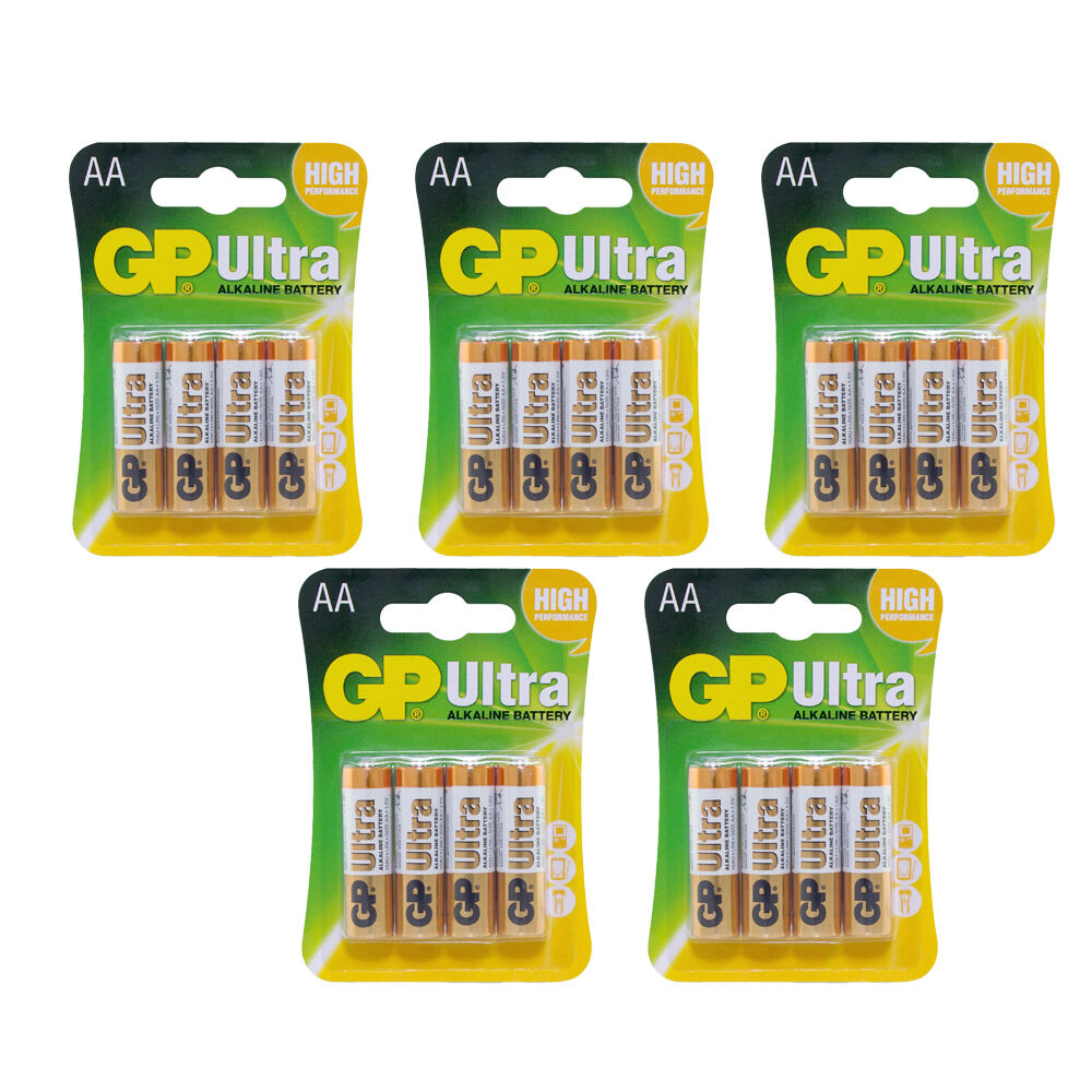 5x 4pc AgBoss GP Ultra Alkaline AA Long Lasting Everyday Battery 1.5V