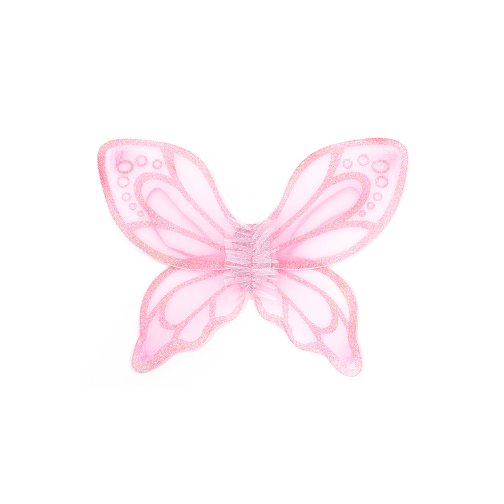 2pc Great Pretenders Size 5-7 Sequins Butterfly Dress & Wings Pink Kids 4+