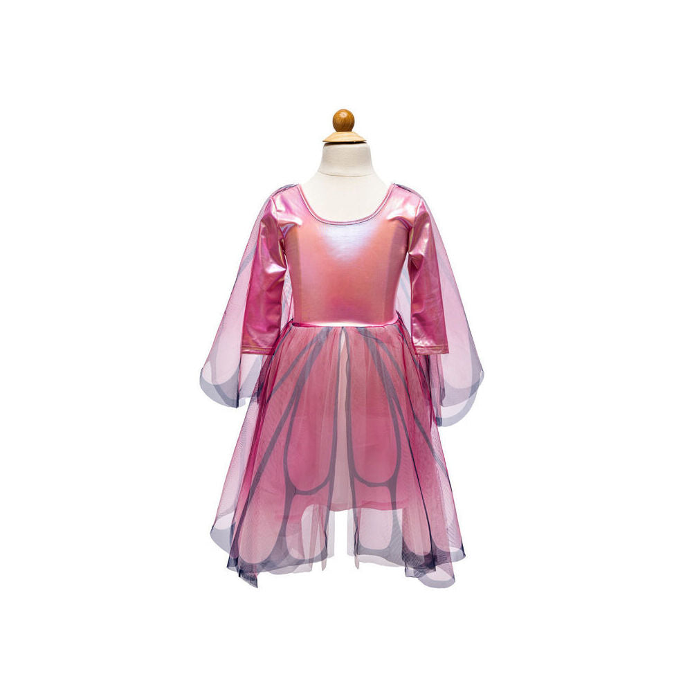 Great Pretenders Pink Butterfly Twirl Dress Size 5-6 w/ Wings 5y+