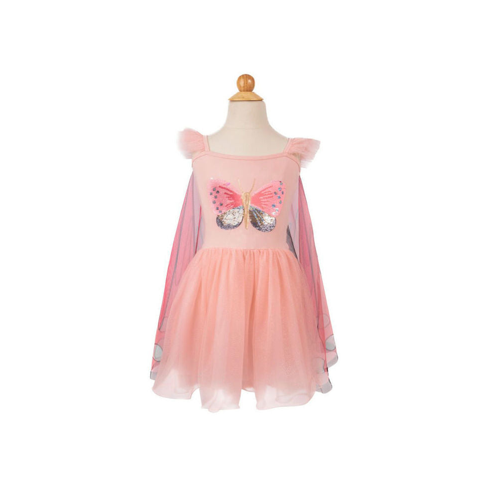 Great Pretenders Sequins Secret Butterfly Twirl Dress w/ Wings Size 5-6 5y+