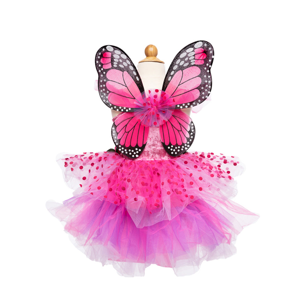 Great Pretenders Size 3-4 Fairy Blooms Deluxe Dress w/ Wings Pink Kids 3y+
