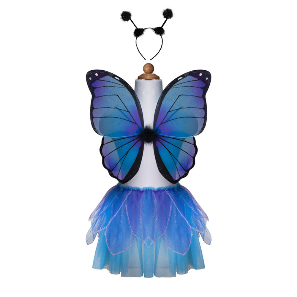 Great Pretenders Size 4-6 Midnight Butterfly Tutu w/ Wings/Headband 3y+