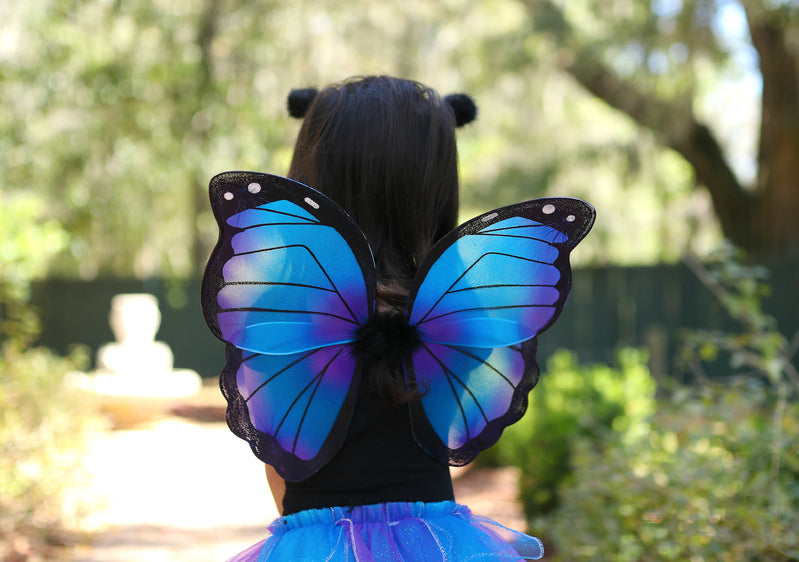 Great Pretenders Size 4-6 Midnight Butterfly Tutu w/ Wings/Headband 3y+