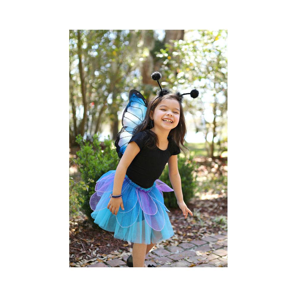 Great Pretenders Size 4-6 Midnight Butterfly Tutu w/ Wings/Headband 3y+