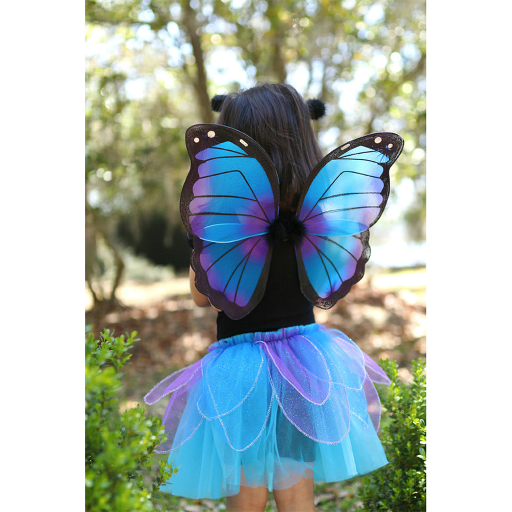Great Pretenders Size 4-6 Midnight Butterfly Tutu w/ Wings/Headband 3y+