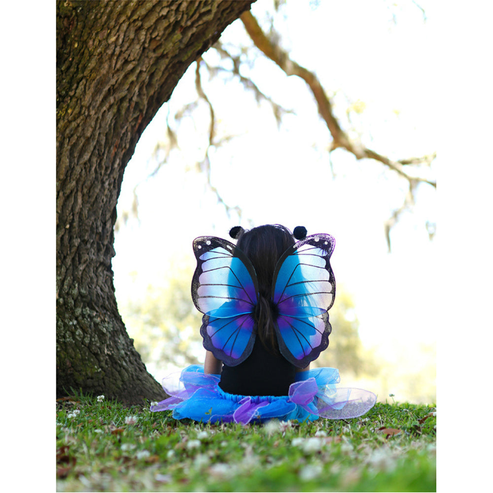 Great Pretenders Size 4-6 Midnight Butterfly Tutu w/ Wings/Headband 3y+