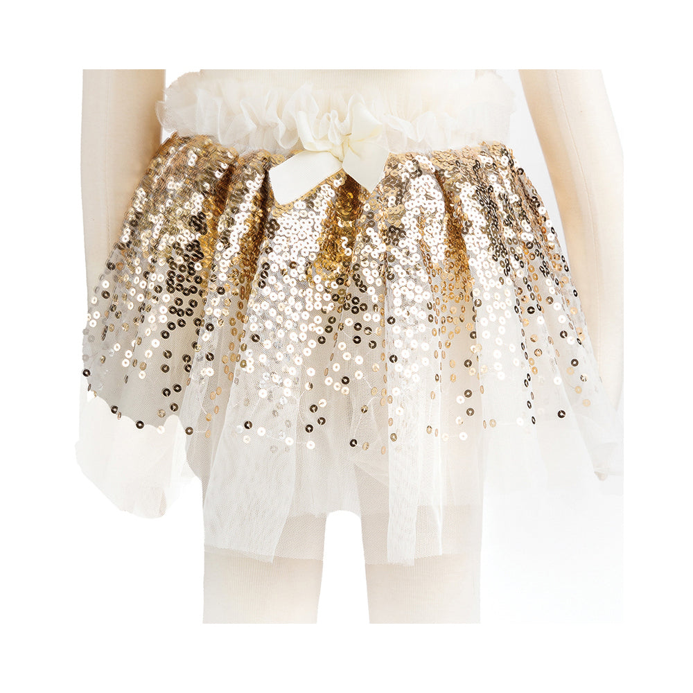 Great Pretenders Size 4-6 Gracious Gold Sequins Skirt/Wings/Wand Set 3y+