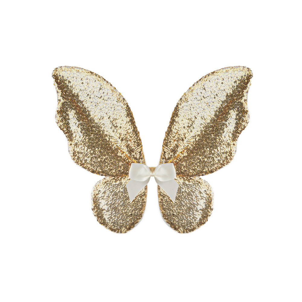Great Pretenders Size 4-6 Gracious Gold Sequins Skirt/Wings/Wand Set 3y+