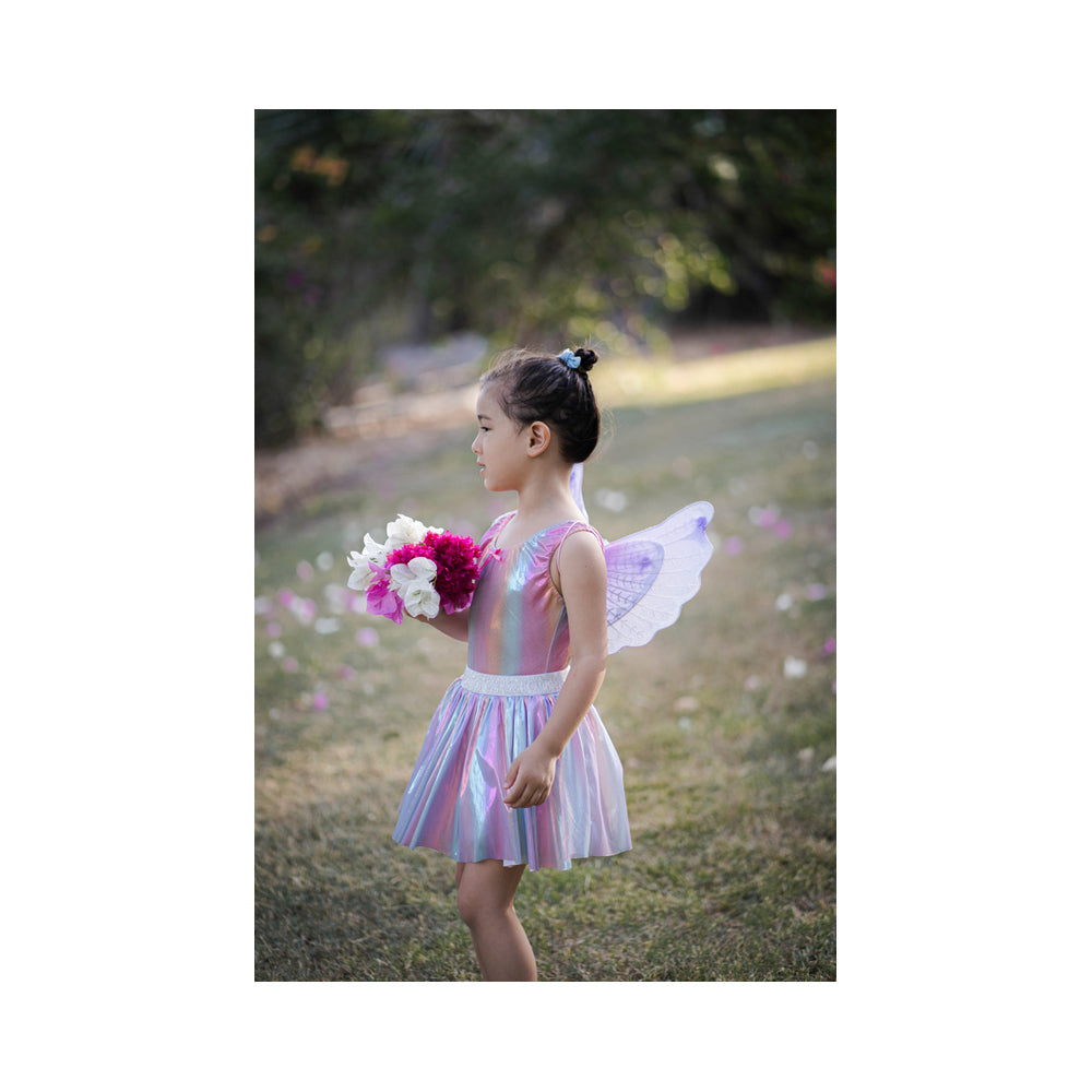 Great Pretenders Size 4-6 Pastel Magical Unicorn Skirt/Wings Kids 3y+