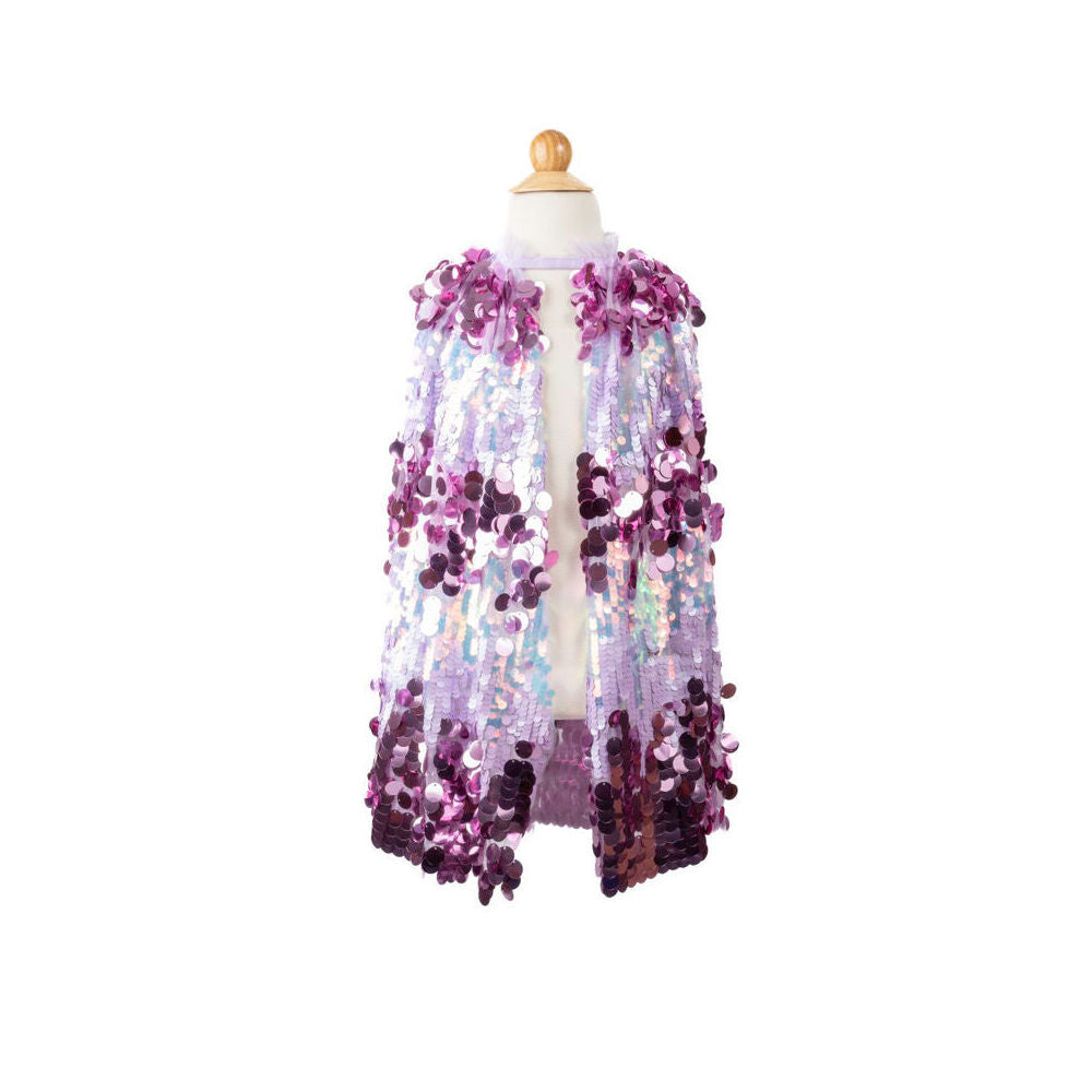 Great Pretenders 5th Avenue Purple Pailette Kids Costume Cape Size 4-6