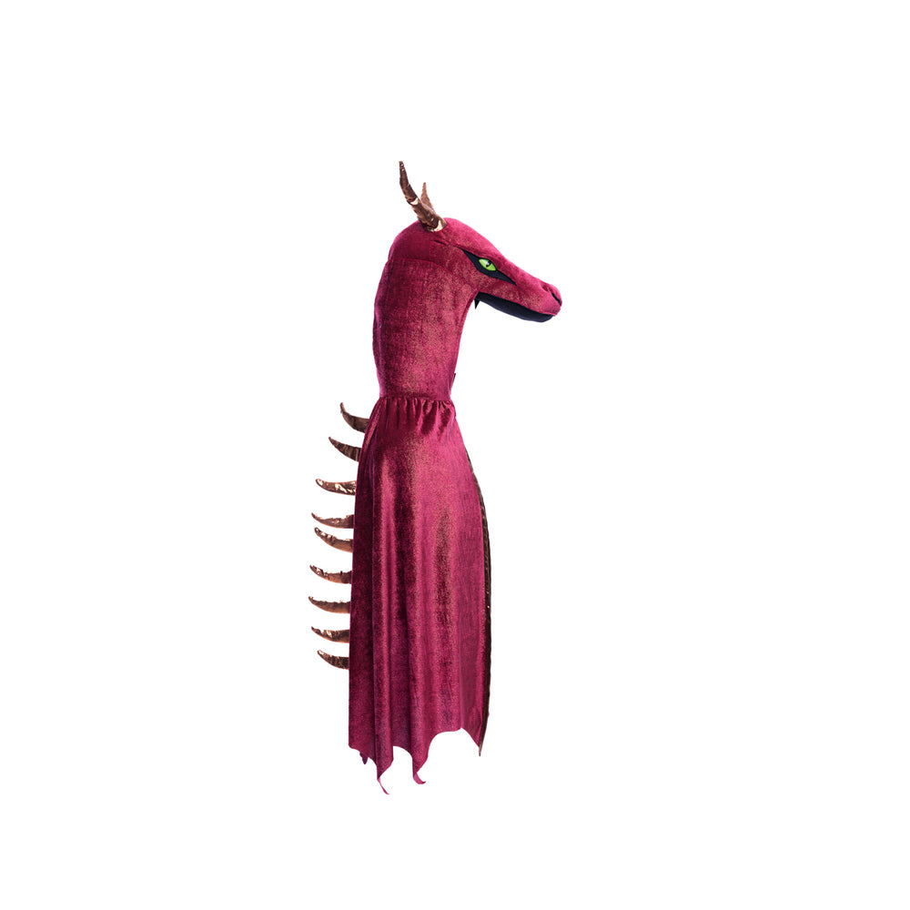 Great Pretenders Sz 5-6 Starry Night Hooded Dragon Cape Burgundy/Copper 4y+