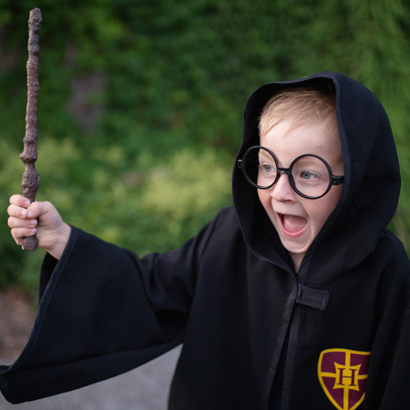 Great Pretenders Size 5-6 Wizard Cloak w/ Glasses Kids 3y+