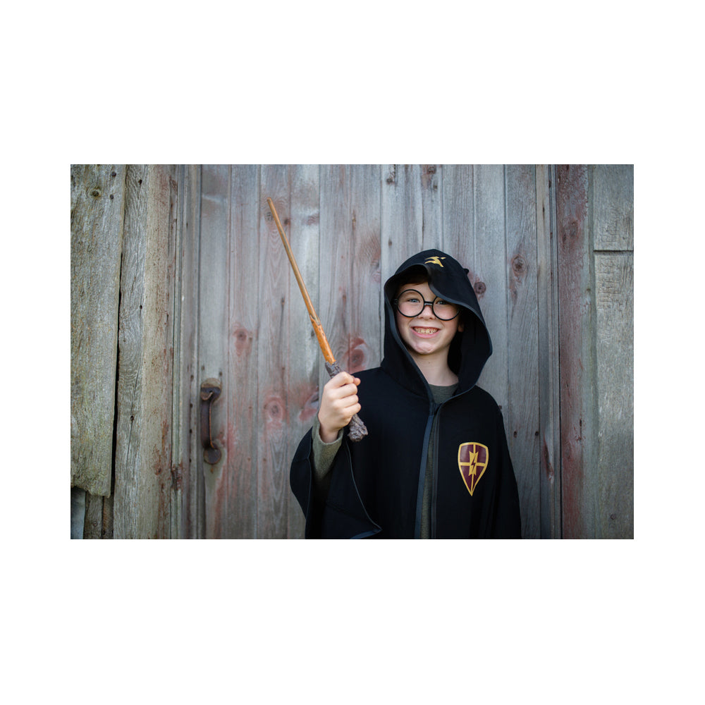 Great Pretenders Size 5-6 Wizard Cloak w/ Glasses Kids 3y+