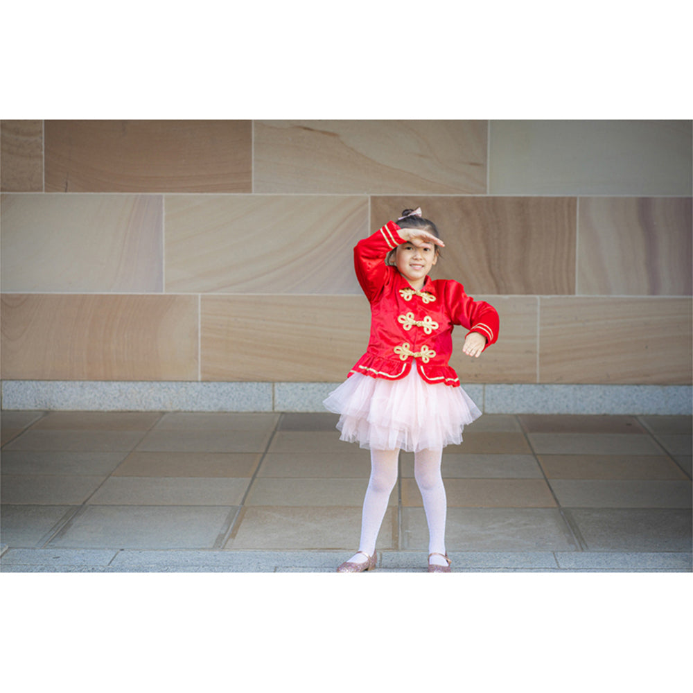 Great Pretenders Toy Size 5-6 Soldier Themed Kids Jacket Red 4y+