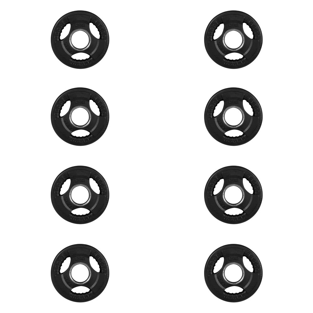 8PK Standard Rubber Ezy Grip Disc Weight Plate Home Gym Exercise 1.25kg