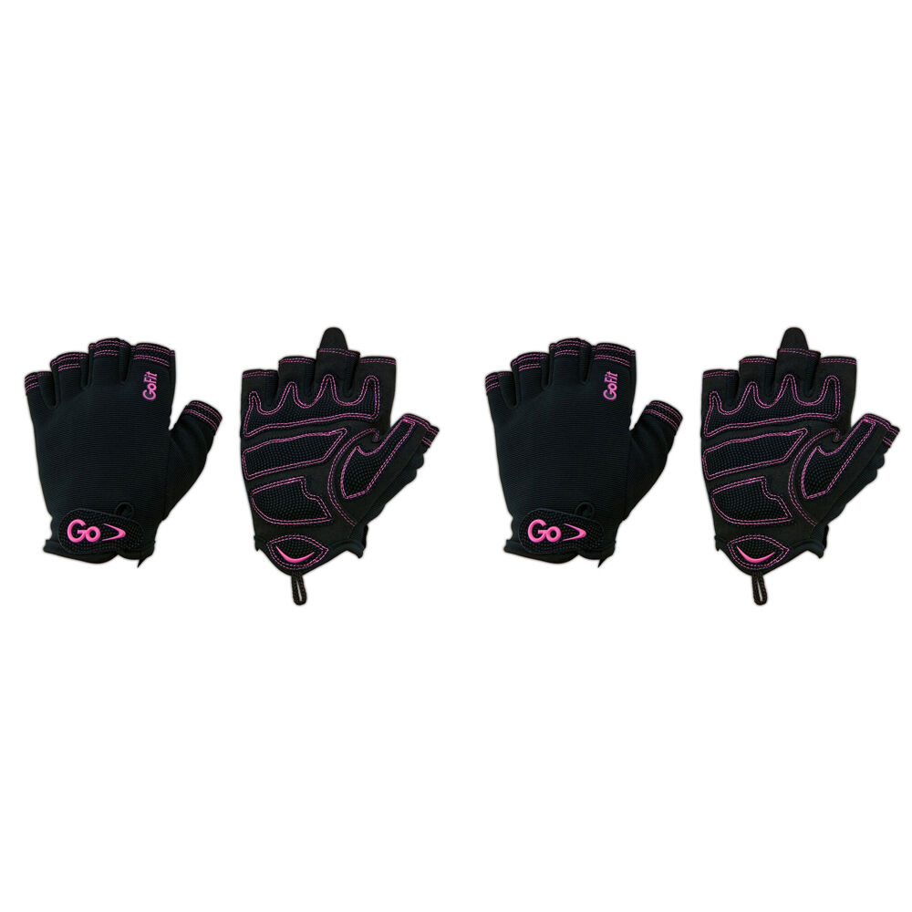 2PK GoFit Women's Cross Training Gloves Pair Workout Gym Exercise Small Black