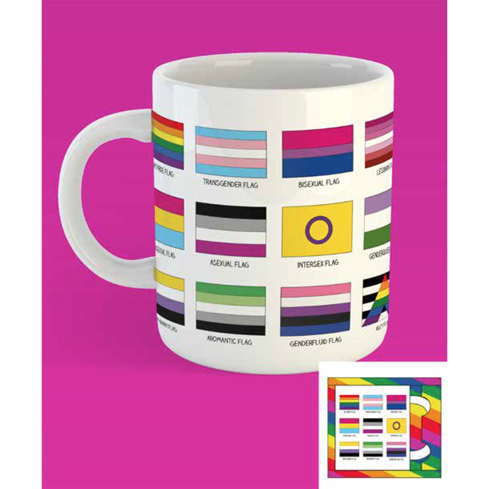 Gift Republic LGBTQ+ Pride Flag Mug w/ Handle Novelty