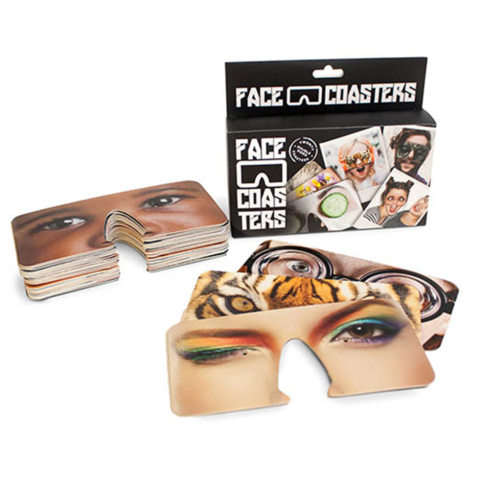 3PK Gift Republic Face Coasters Funny Wearable Party Game