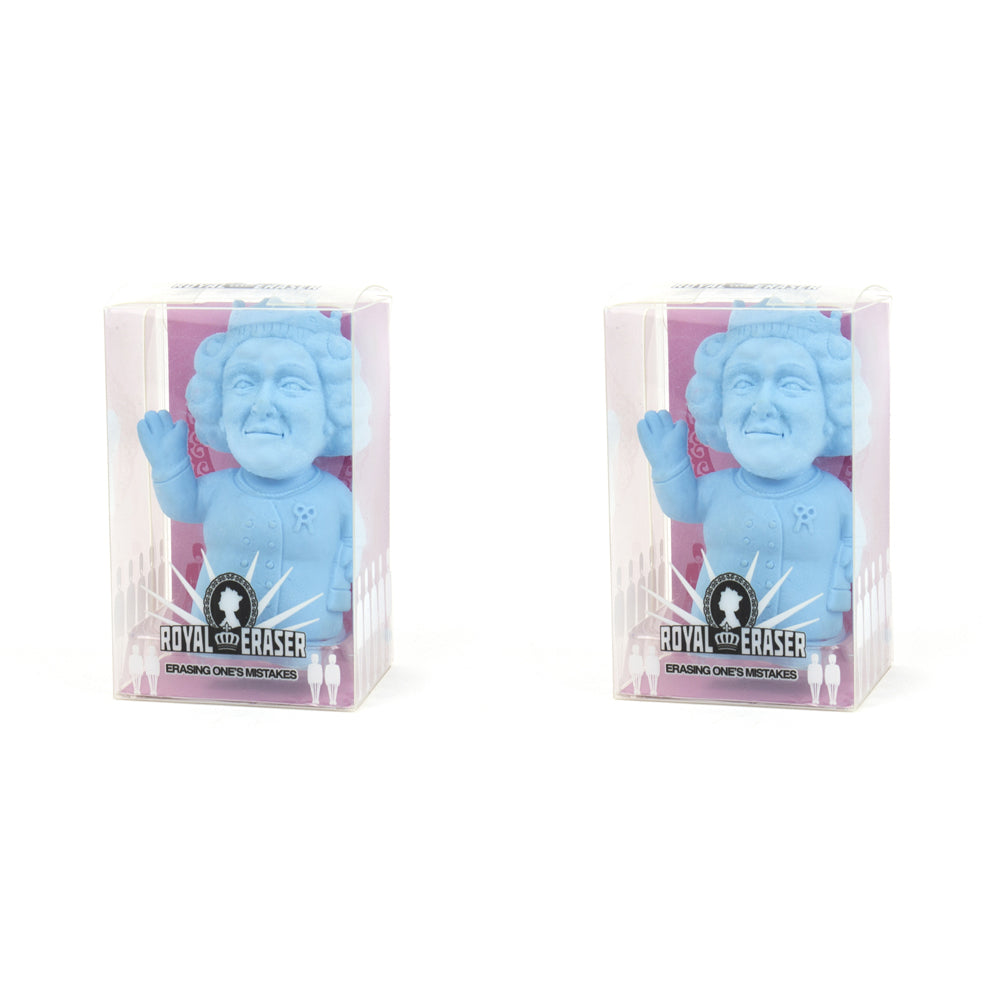 2PK Gift Republic Royal Eraser Office/School Stationery - Blue