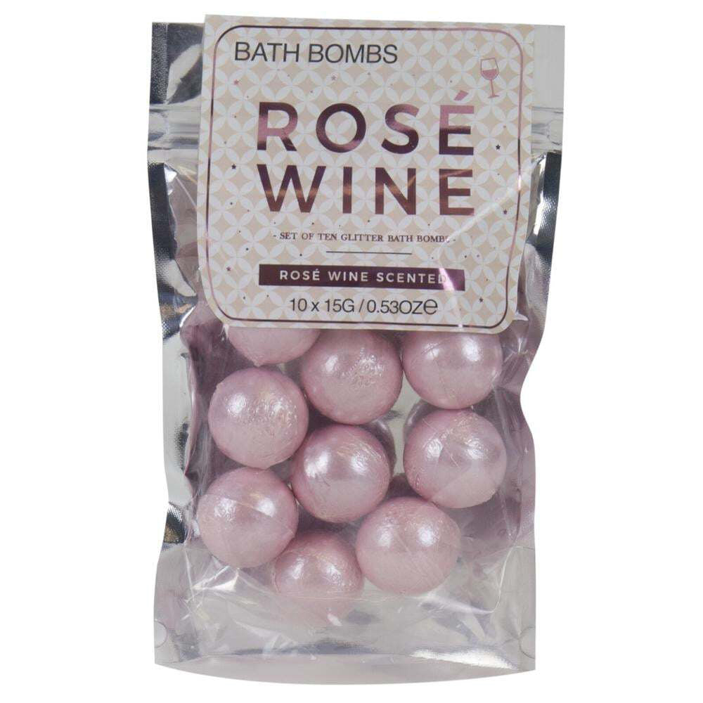 2x 10pc Gift Republic 15g Secnted Rose Wine Bath Bombs
