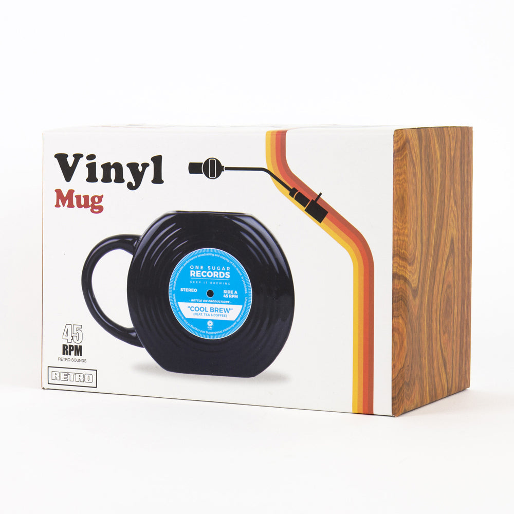 Gift Republic 17cm Vinyl Record Coffee Mug Cup w/ Handle - Black