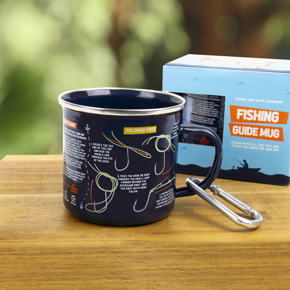 Gift Republic 500ml Fishing Guide Enamel Mug w/ Handle